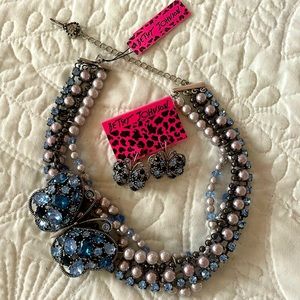 NWT Betsey Johnson Butterly Set